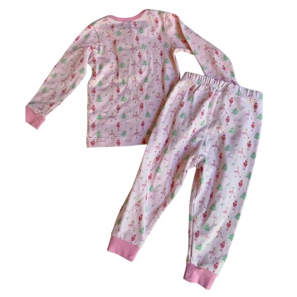 James & Lottie Girls Jammies Pajamas Set - Pink Nutcrackers - Ruffle Trim - Picture 3 of 3